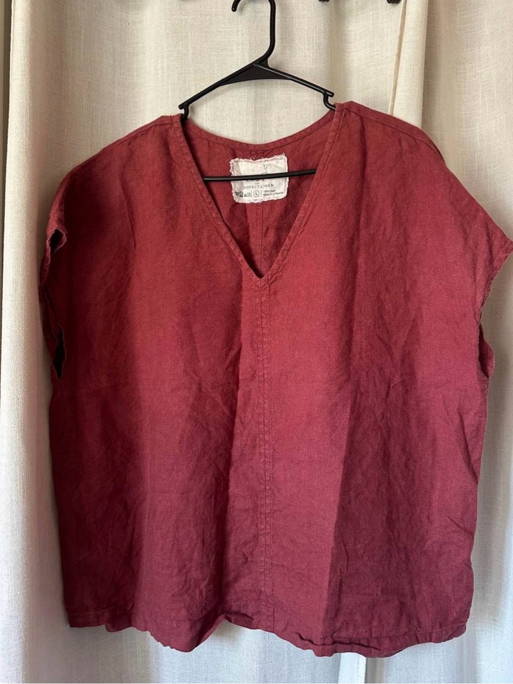 NotPerfectLinen Malta Top in Marsala / L